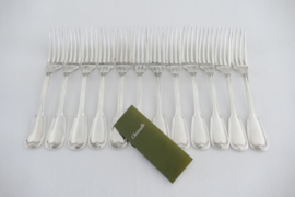 Set of 12 antique Christofle Dinner forks - Chinon - France, 1897