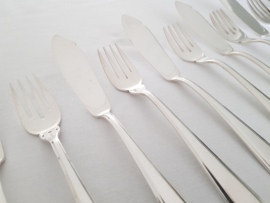 6 silver plated place settings for fish - Point fillet - Sola 90