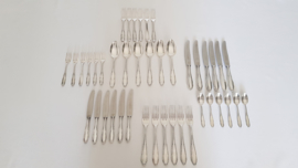 Silver plated Cutlery set in Art Nouveau style - 42-piece/6-pax. - Germany, c. 1950