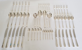 Silver plated cutlery in model Hollands Glad (Révérence) - 6-pax. / 58-pieces - Gero Zilvium 100, the Netherlands 1973-1985