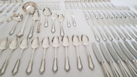 Gustav Ebel, Solingen - An extensive silver-plated cutlery set in Neoclassical style - 130-piece/12 pax. - Germany, mid-20th century