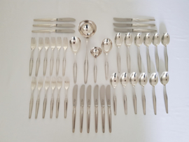 SOLD - Silver Plated Cutlery Canteen, Paris pattern - WMF, Germany c. 1950's - 40 pieces (6 pax.)