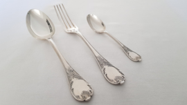 Christofle - Silver plated cutlery canteen for 12 persons, Marly pattern- 37-pieces
