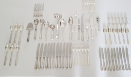 Gero, Georg Nilsson - Silver Plated Art Deco Cutlery set - 73-piece/6-pax. - series "431" - the Netherlands, c. 1950