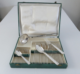Silver Plated Art Deco Cutlery Canteen  - 37 pieces/12 pax.- France, c. 1930