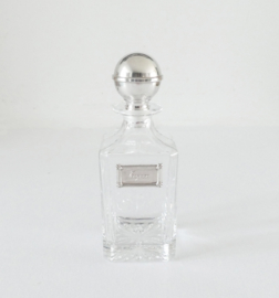 Florentine crystal and Sterling silver decanter for Cognac - Florence, Italy - 20th century