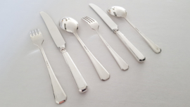 Silver plated cutlery in the  P25 Melina pattern - 43-piece/6-pax incl. serving pieces - Keltum, van Kempen & Begeer