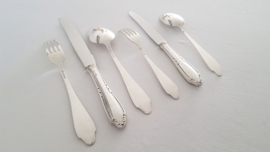 Gero, Georg Nilsson - Silver plated Cutlery Canteen - 49-piece/6 pax - pattern 454 - the Netherlands, 1936-1940's