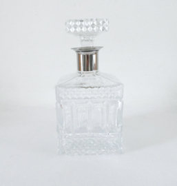 Vintage Crystal and Silver Plated Decanter - c. 1970's