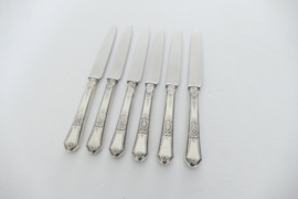 Set of 6 Silver Plated Dessert Knives - Empire-style - Orfevrerie Boulenger
