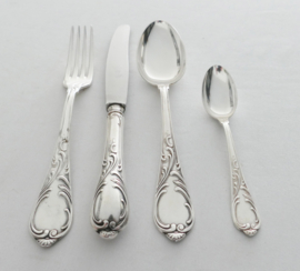 Silver Plated Rococo cutlery set - 40-piece/10-pax. - Germany, c. 1950