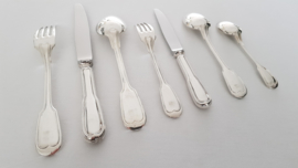 Christofle - Silver-plated set of cutlery - Chinon collection - 56-piece/8-pax. - France, 1935-1983