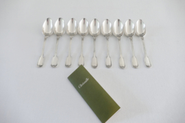 Set of 9 antique Christofle Coffee spoons - Chinon - France, 1897