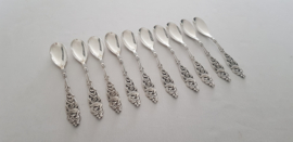 Gero, Georg Nilsson - 10 Silver plated Coffee spoons - Crane pattern