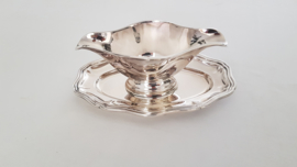 Ercuis, France - Silverplated Sauce Boat - Contours collection  - France, 1977
