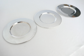 Set of 3 Silver Plated Underplates