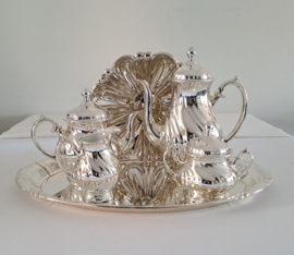 WMF - Verzilverd op Porcelein Koffie- en Theeservies