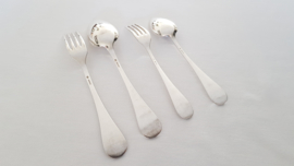 Christofle - Antiek verzilverd bestek - model Baguette (Fidelio) - 25-delig/6-persoons - Frankrijk, periode 1877-1899