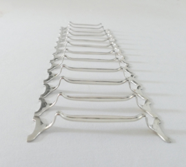 12 silver plated Art Deco knife rests - Wellner Silver - the Netherlands, 1930's