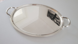 An XL Christofle silver-plated tray with handles - 63cm