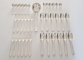 Frenais, Armand - Silver Plated Dinner Cutlery - 37-piece/12-pax. Art Deco - Paris, c. 1920