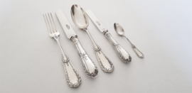 B. Wiskemann, Brussels - Silver plated cutlery set in Louis XIV style - 55-piece/6-pax. - Belgium, c. 1930