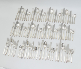 Jäger Solingen - Silver Plated Cutlery Canteen  - 83-piece/12-pax. - Germany, 1937-1950