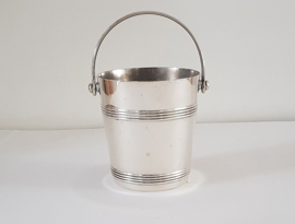 Christofle - Silverplated Ice Bucket with 2 cups - coll. Gallia - France, c. 1940's