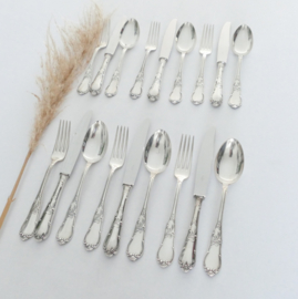 Silver Plated Dinner Cutlery Set - 18-piece/6-pax. Maison Tilquin - Antwerp, 1950-1965