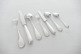 Christofle - Silver Plated Cutlery Set - Perles collection - 69-piece/10-pax.