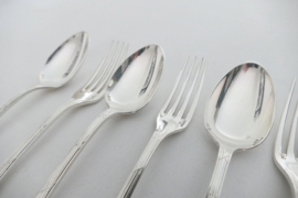 Christofle/Manufacture de L'Alfenide - Set of 12 Silver Plated Luncheon Settings- Marie-Antoinette - France, c. 1910