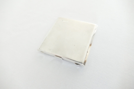 Een Engels Sterling zilveren poederdoosje - .925 zilver - Birmingham, Verenigd Koninkrijk - 1946