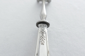 Silver Plated Empire Carving Fork - Winged Swans - France, early 20th century