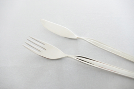 WMF - Visbestekset -  12-delig/6-persoons - Midcentury - model Zurich - c. 1960
