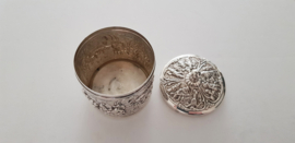 Silver Plated Tea Caddy - Nostalgic, Old-Dutch decor - Douwe Egberts, 1960's