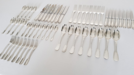 Christofle - Silver-plated set of cutlery - Chinon collection - 56-piece/8-pax. - France, 1935-1983