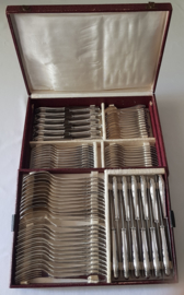 Jäger Solingen - Silverplated Cutlery Canteen - 84-pieces/12-pax. - Germany, 1937-1945