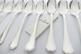 Christofle - America - Set of 12 silver plated Dessert spoons