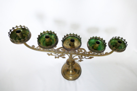 An Antique 5-light altar candleholder