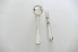 Antique French Silver Plated Cutlery Canteen - Baguette - 38-piece/12-person - Baguette - Société Française d'Alliage de Métaux