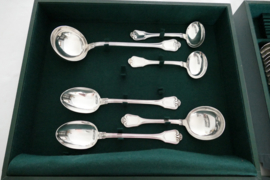 Christofle - Port Royal - Silver Plated Cutlery Canteen - 99-piece/12-pax. - Régence - France, 1980's