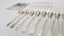 Christofle - Silver-plated set of cutlery - Chinon collection - 56-piece/8-pax. - France, 1935-1983