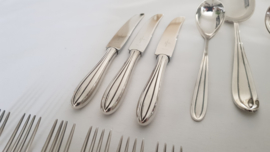 Silver plated cutlery in pattern P3 - Keltum, v. Kempen & Begeer - 6 pax./40-pieces - Netherlands, c. 1950