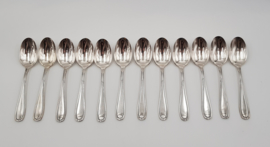 12 Silver plated Tea/Coffee spoons - Gersyl, Belgium 1945-1950