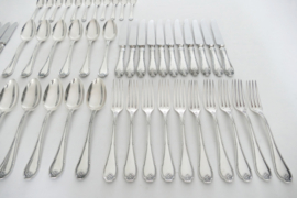 Wiskemann, Brussels - Silver Plated Cutlery Set - N. 17 "Louis XVI" - 67-pieces/10-pax. - Belgium, 1930-1960