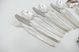 Verzilverde bestekset - 19-delig/6-persoons - Bergisch, Solingen 100 - Duitsland, jaren 1960