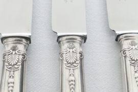 Set of 6 Silver Plated Dessert Knives - Empire-style - Orfevrerie Boulenger
