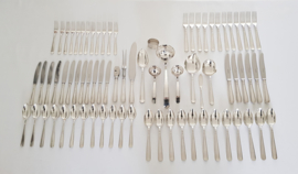 Gero, Georg Nilsson - Silver plated Art Deco cutlery in a wooden canteen - 76 pieces in model 431