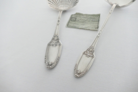 Orfevrerie Boulenger - Silver Plated Strawberry spoon & Whipped-cream spoon - Paris, 1936