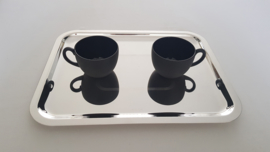 Christofle - Silver-plated Serving tray  with engravings - Prelude - Rectangular- 35x27cm